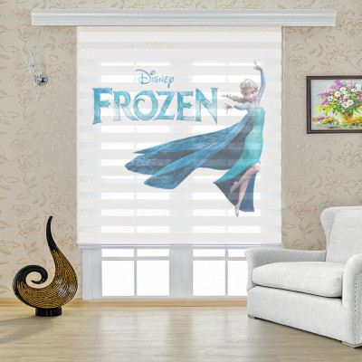 Frozen Dijital Baskılı Zebra Perde
